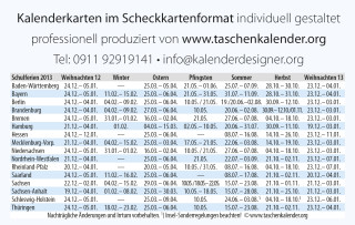 schulferientabelle 2013
