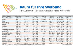 schulferientabelle 2016 2